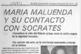 María Maluenda y su contacto con Sócrates.