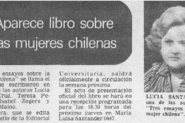 Aparece libro sobre las mujeres chilenas.