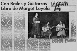 Con bailes y guitarras libro de Margot Loyola.