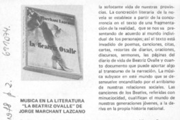 Música en la literatura "la Beatriz Ovalle"