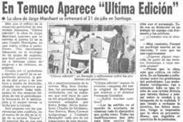 En Temuco aparece "Ultima edición".