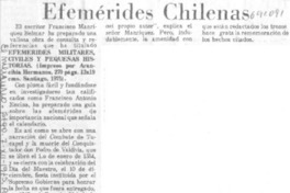 Efemérides chilenas.