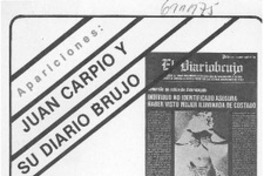 Juan Carpio y su diario brujo.