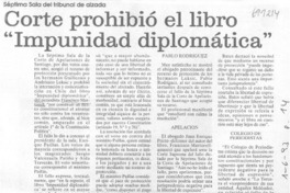 Corte prohibió el libro "impunidad diplomática"
