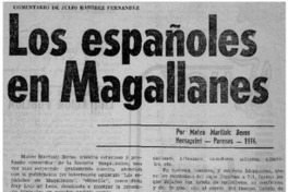 Los españoles en Magallanes