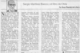 Sergio Martínez Baeza y el libro de Chile