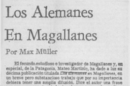 Los alemanes en Magallanes