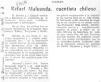 Rafael Maluenda, cuentista chileno.