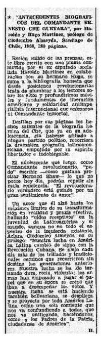 Antecedentes biográficos del Comandante Ernesto Che Guevara