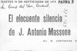 El elocuente silencio de J. Antonio Massone