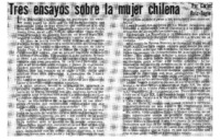 Tres ensayos sobre la mujer chilena"