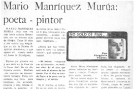 Mario Manríquez Murúa: poeta-pintor