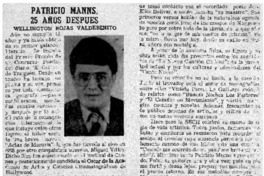 Patricio Manns, 25 años después