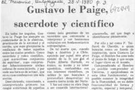 Gustavo Le Paige, sacerdote y científico