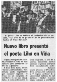 Nuevo libro presentó el poeta Lihn en Viña.