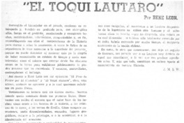 El toqui Lautaro"