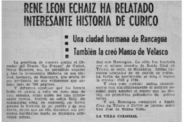 René León Echaíz ha relatado interesante historia de Curicó