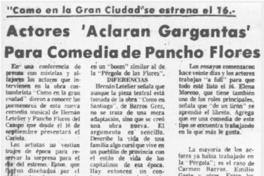 Actores "aclaran gargantas" para comedia de Pancho Flores.