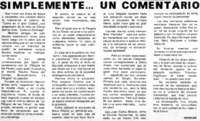 Simplemente... un comentario Simplemente... un comentario