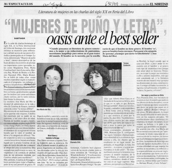 "Mujeres de puño y letra", oasis ante el best seller
