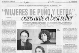 "Mujeres de puño y letra", oasis ante el best seller