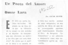 Un poeta del amor: Omar Lara