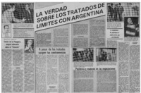 La verdad sobre los tratados de límites con Argentina