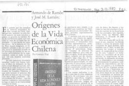 Orígenes de la vida económica chilena