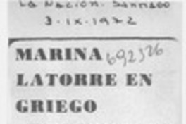Marina Latorre en griego.