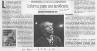 Informe para una academia  [artículo] Eduardo Guerrero del Río.