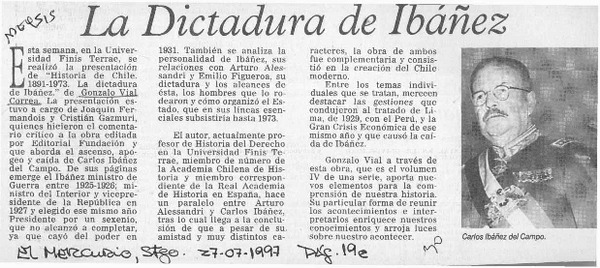 La Dictadura de Ibáñez  [artículo].