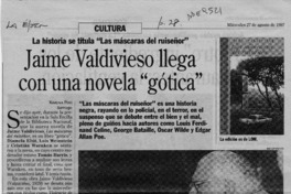 Jaime Valdivieso llega con una novela "gótica"