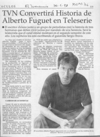 TVN convertirá historia de Alberto Fuguet en teleserie  [artículo].