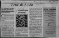 Gotas de ácido  [artículo] Ana María Larraín.