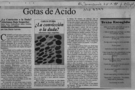 Gotas de ácido  [artículo] Ana María Larraín.