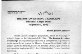 The Boston evening transcript  [artículo] Consuelo Mafud.