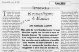 El romanticismo de Moulian  [artículo] José Rodríguez Elizondo.