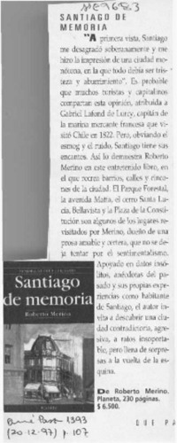 Santiago de memoria  [artículo].