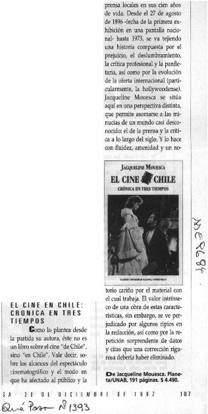 El Cine en Chile  [artículo].