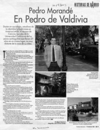 Pedro Morandé en Pedro de Valdivia  [artículo] Miguel Laborde D.