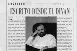 Escritor desde el diván  [artículo] Marcelo Soto.