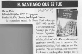 El Santiago que se fue  [artículo] Mario Rodríguez O.
