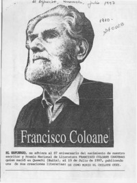 Francisco Coloane  [artículo].