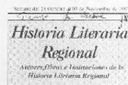 Historia literaria regional