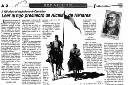 Leer al hijo predilecto de Alcalá Hanares  [artículo] Alberto Carrizo.