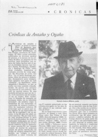 Crónicas de antaño y ogaño  [artículo] Francisco Véjar.