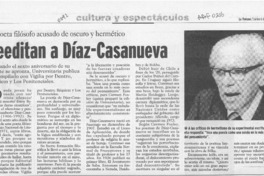 Reeditan a Díaz Casanueva  [artículo] A. G. B.
