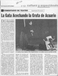La gata acechando la gruta de Acuario  [artículo] Leopoldo Pulgar I.