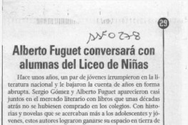 Alberto Fuguet conversará con alumnas del Liceo de Niñas  [artículo].