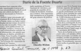 Darío de la Fuente Duarte  [artículo] Claudio Núñez.